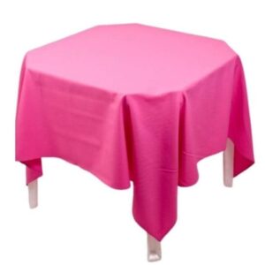 Toalha Mesa Quadrada Rosa Chiclete
