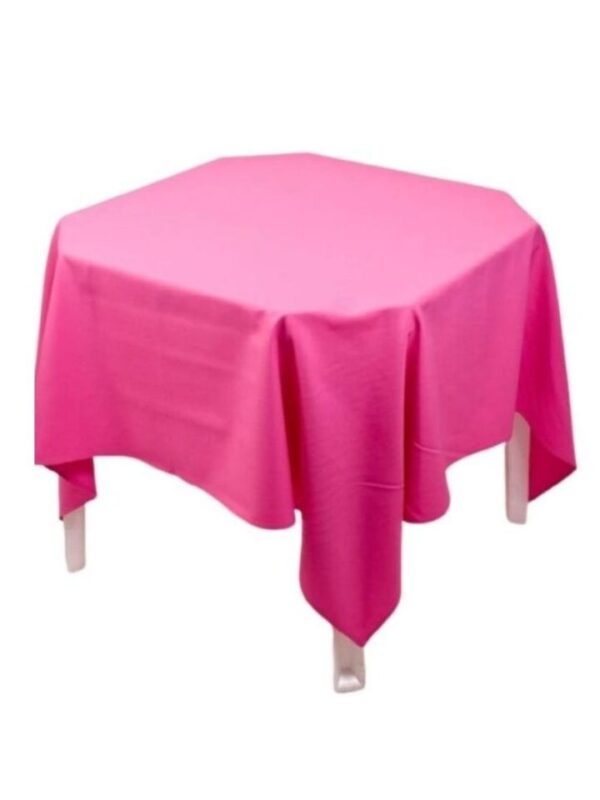Toalha Mesa Quadrada Rosa Chiclete
