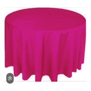 Toalha Aparador Redonda Rosa Pink