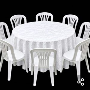 Mesa plástica para 8 cadeiras
